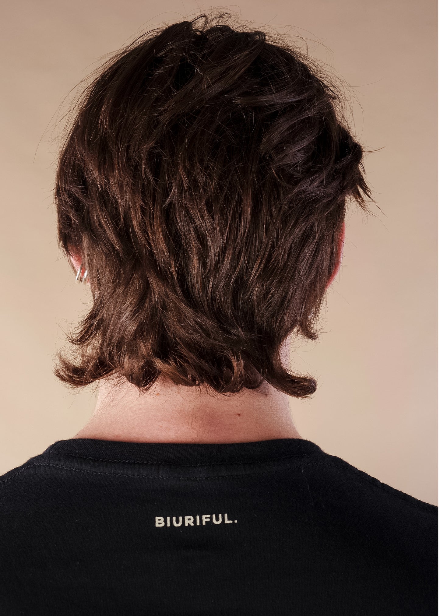 BIURIFUL T-SHIRT BLACK NIPPLES WHITE