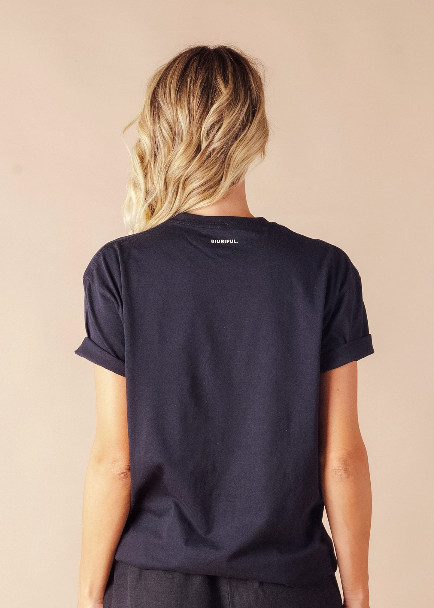 BIURIFUL T-SHIRT BLACK BOOBS WHITE