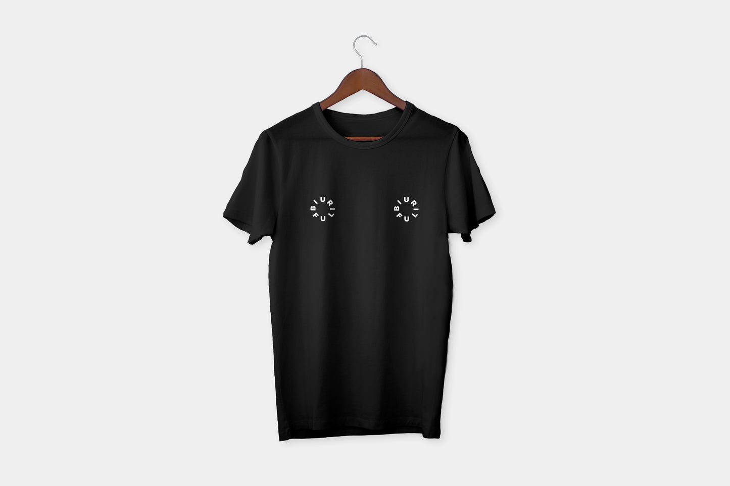 BIURIFUL T-SHIRT BLACK NIPPLES WHITE