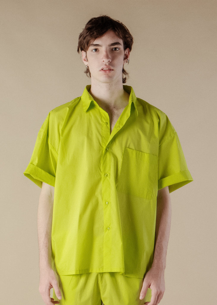 camisa oversize color verde limon