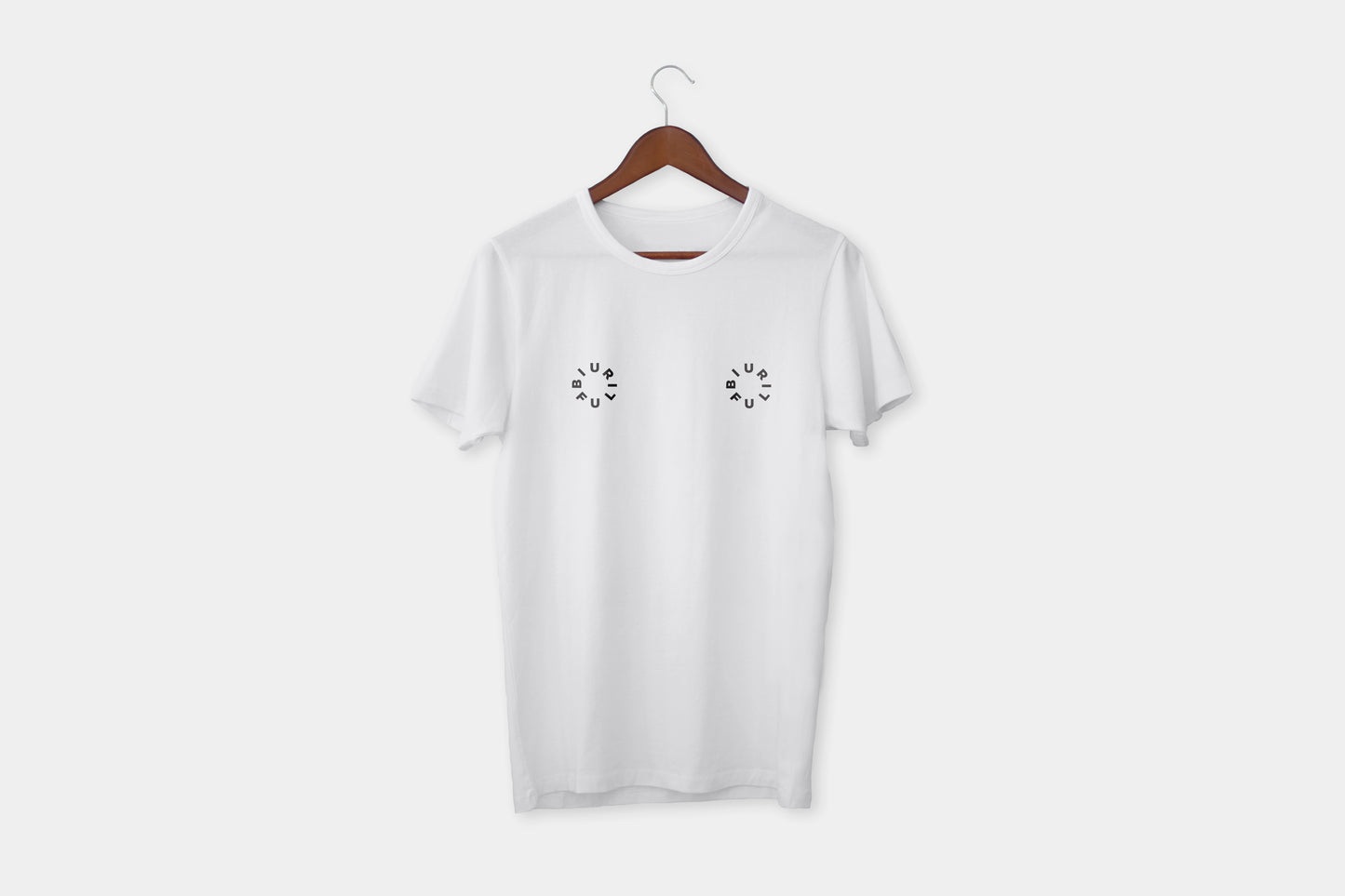 BIURIFUL T-SHIRT WHITE NIPPLES BLACK