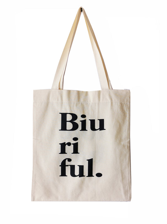 BIURIFUL TOTE BAG BLACK LOGO