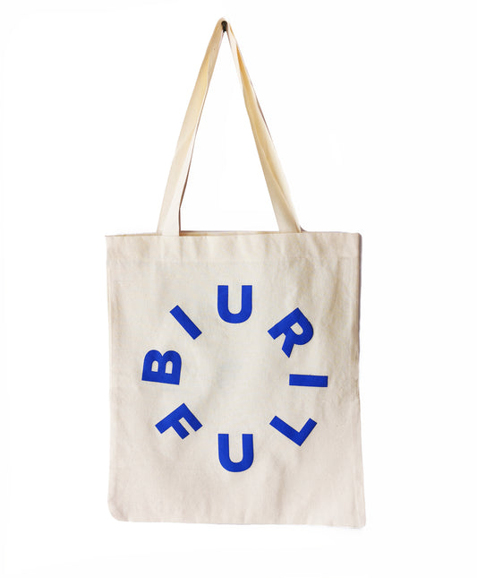 BIURIFUL TOTE BAG YING YANG BLUE