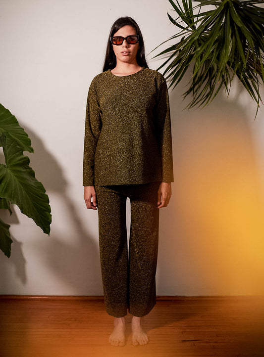 BIURIFUL ABBA PANTS SPARKLING GOLD