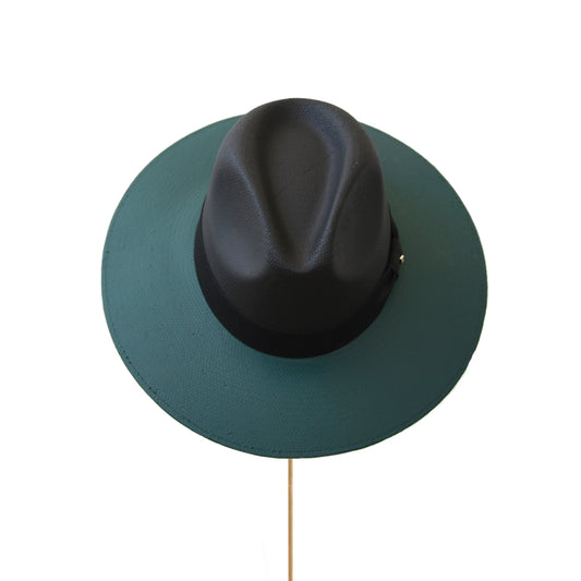 BIURIFUL SOMBRERO TOT NEGRO / VERDE LISO