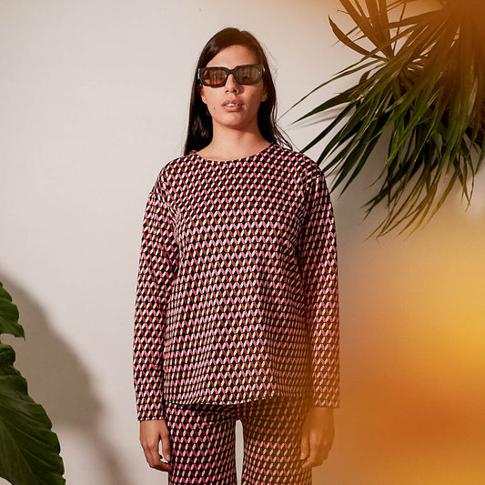 BIURIFUL LONG MANGAS BLOUSE FUNKY