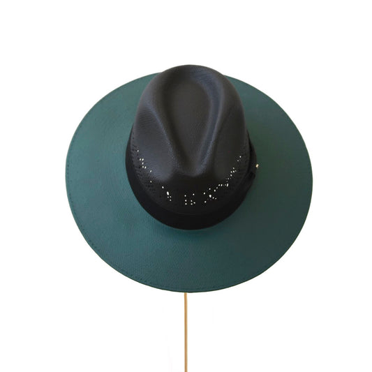 BIURIFUL SOMBRERO TOT NEGRO / VERDE CALADO